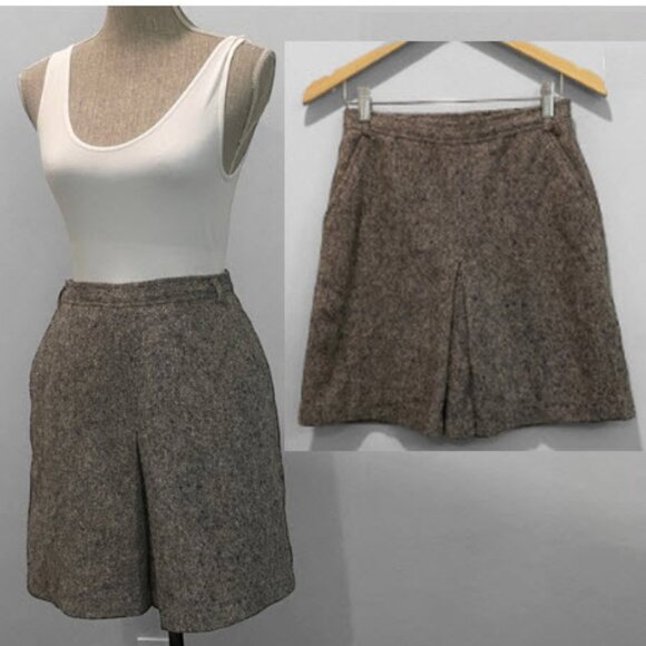 Daniel Hechter Grey Wool Tweed Pleated Skirt Size 6 Medium - Picture 1 of 15